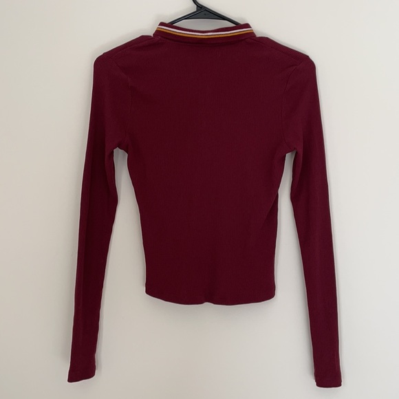 Pull&Bear Ribbed Zip Front Top - Picture 6 of 6